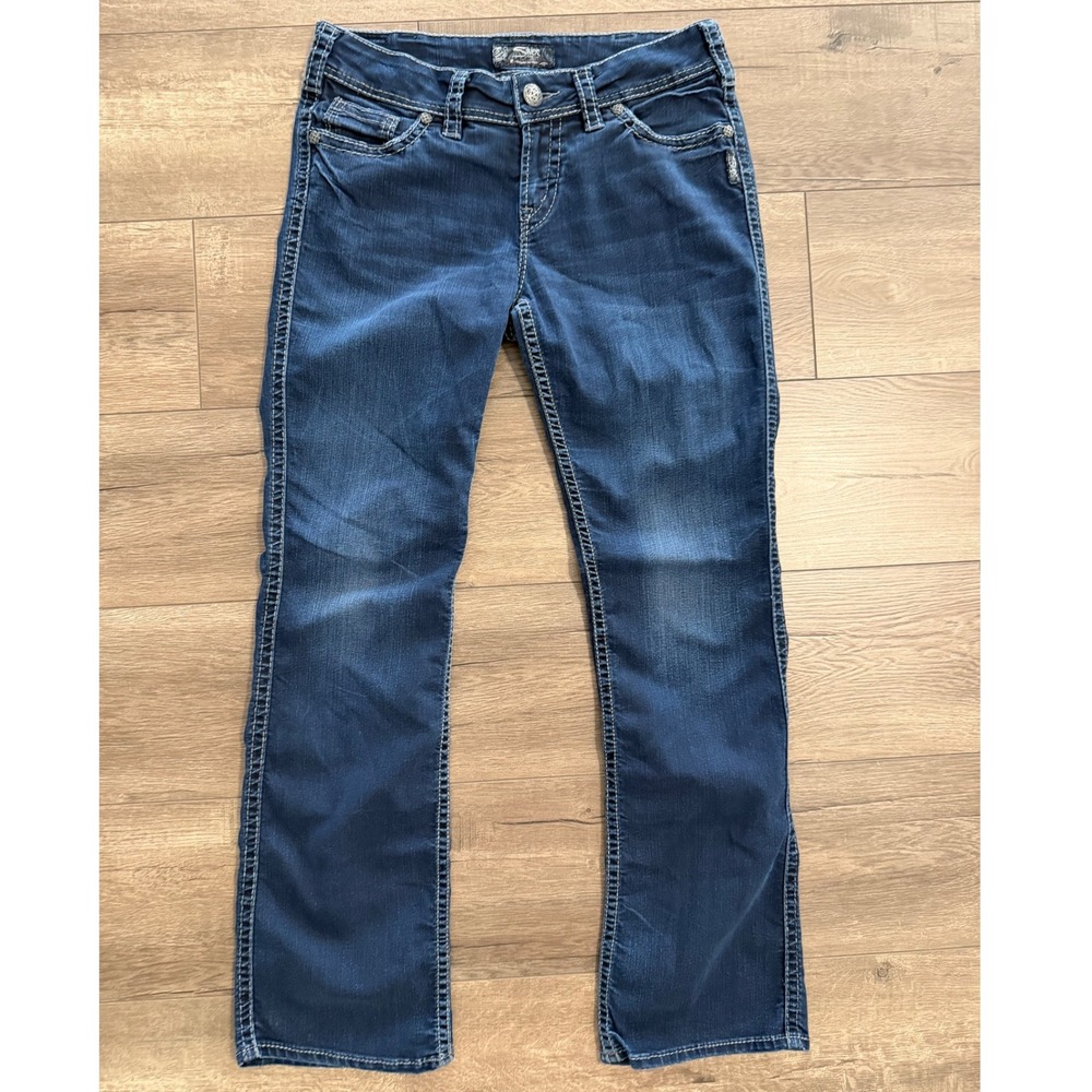 Silver Jeans Suki Mid‎ Bootcut Jeans Women W30 L31 Dark Wash Denim